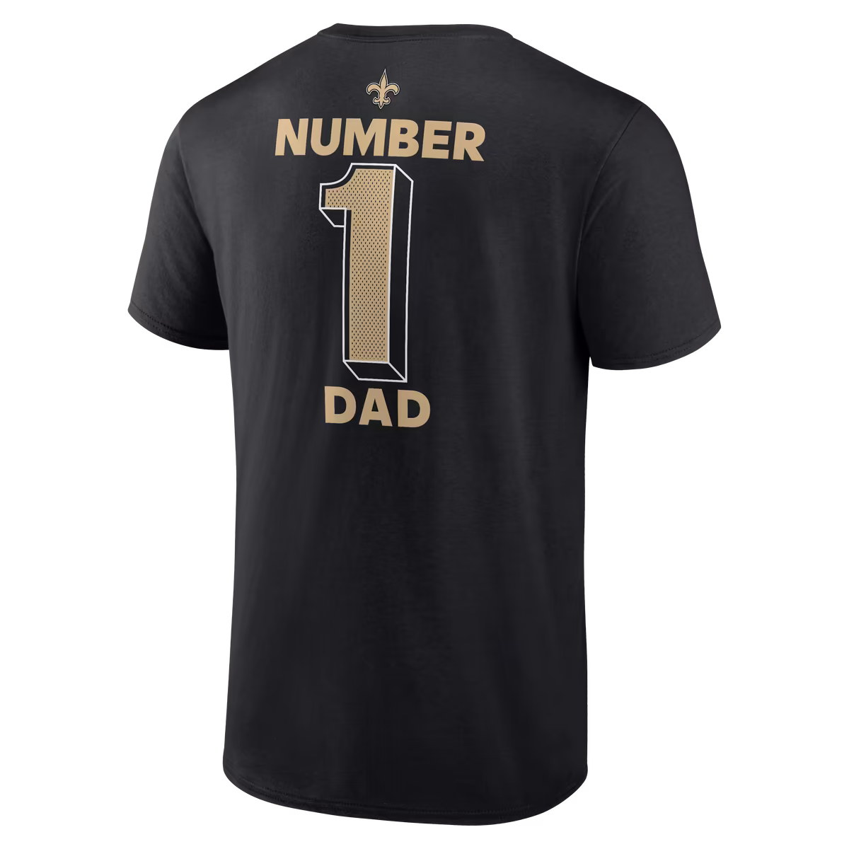 Men's Black New Orleans Saints #1 Dad Jersey T-Shirt 4 Men's Black New Orleans Saints #1 Dad Jersey T-Shirt