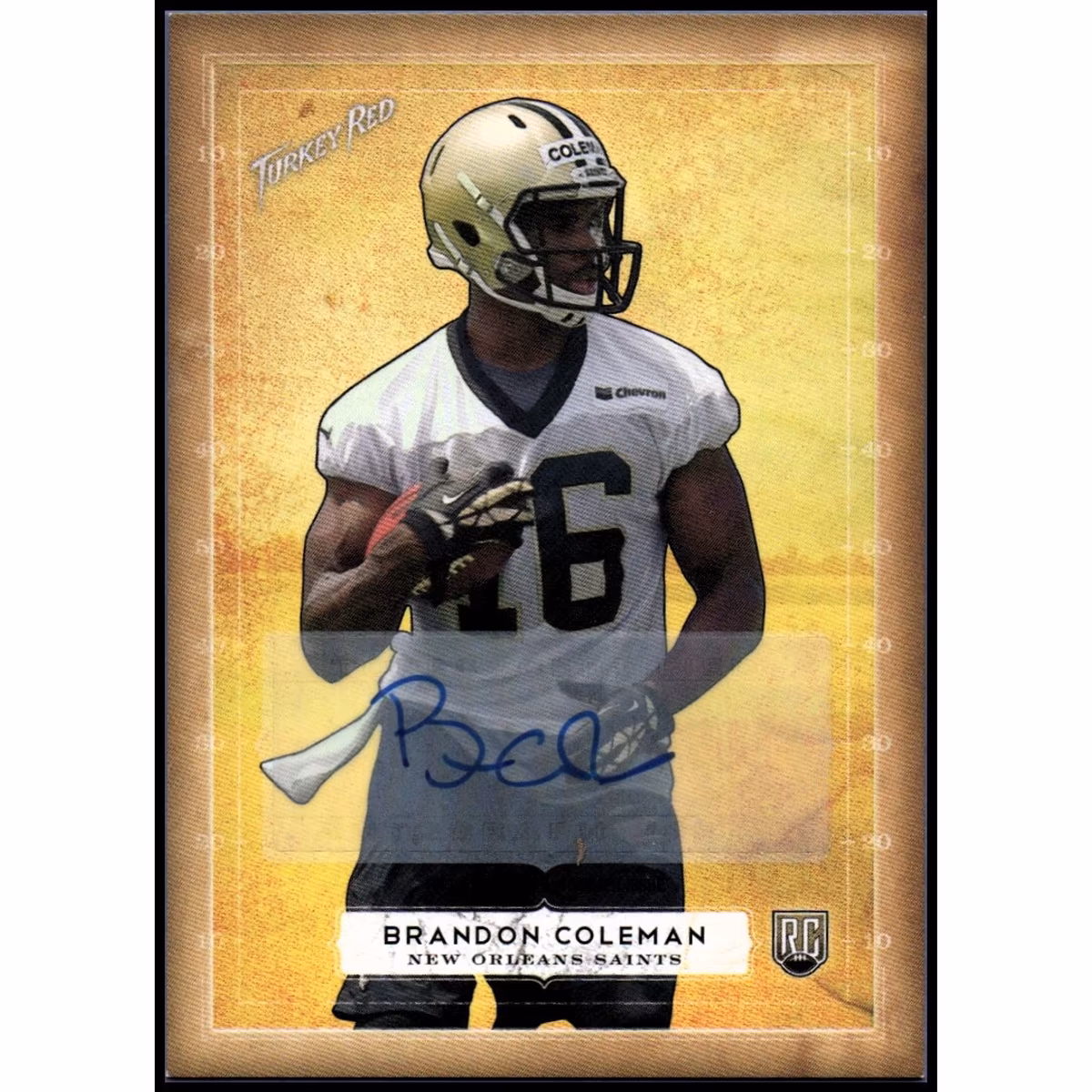 2014 Topps Turkey Red Autographs #97 Brandon Coleman 6 2014 Topps Turkey Red Autographs #97 Brandon Coleman