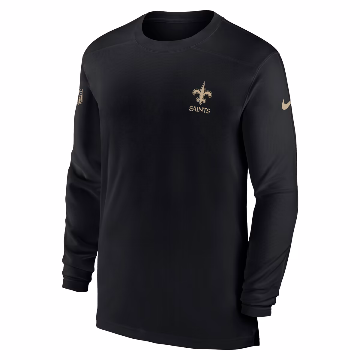 Men's Nike Black New Orleans Saints Sideline Coach Performance Long Sleeve T-Shirt 3 Men's Nike Black New Orleans Saints Sideline Coach Performance Long Sleeve T-Shirt