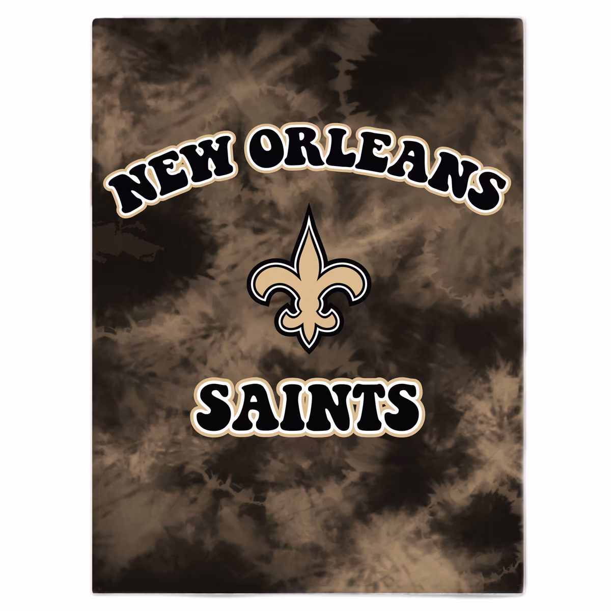New Orleans Saints 60'' x 70'' Bubble Tie-Dye Flannel Sherpa Blanket 8 New Orleans Saints 60'' x 70'' Bubble Tie-Dye Flannel Sherpa Blanket