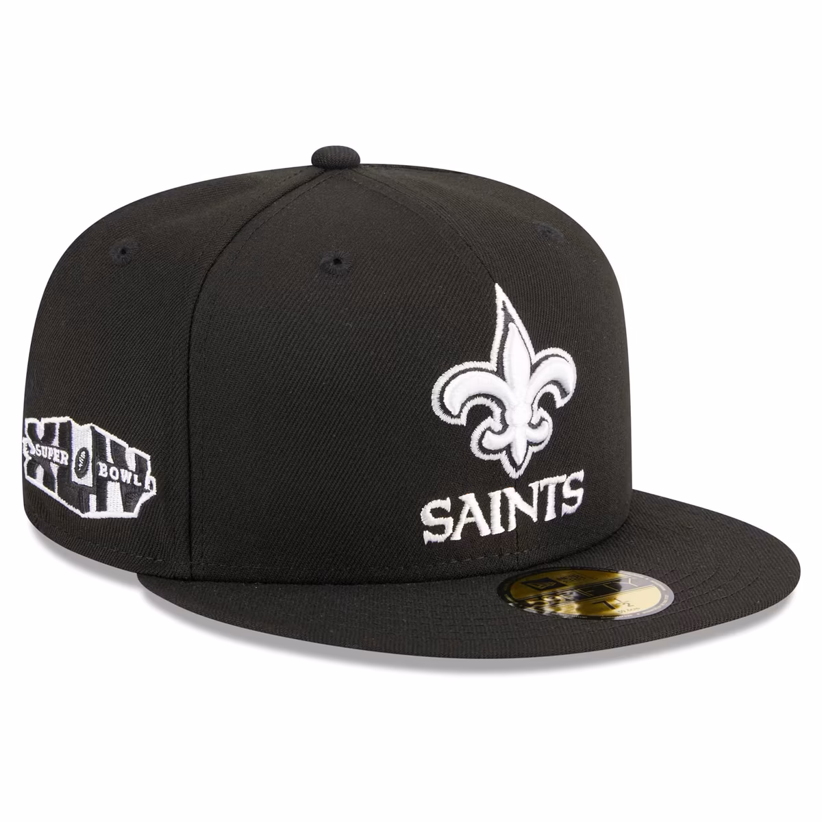 Men's New Era Black New Orleans Saints Main Patch 59FIFTY Fitted Hat 2 Men's New Era Black New Orleans Saints Main Patch 59FIFTY Fitted Hat