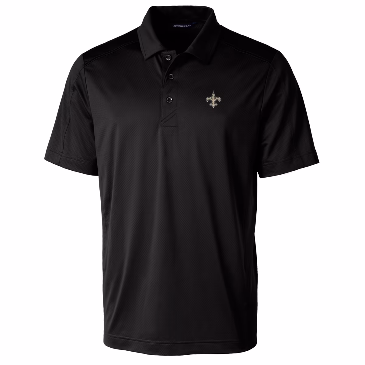 Men's Cutter & Buck Black New Orleans Saints Prospect Textured Stretch Big & Tall Polo 3 Men's Cutter & Buck Black New Orleans Saints Prospect Textured Stretch Big & Tall Polo