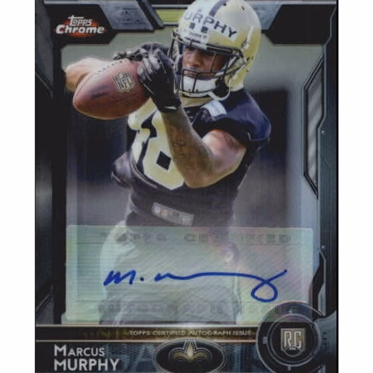 2015 Topps Chrome Mini Rookie Autographs Black Refractors #143 Marcus Murphy