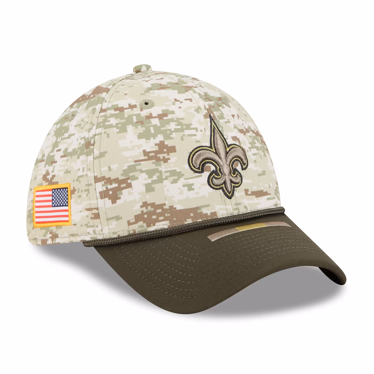 Men's New Era Camo New Orleans Saints 2025 Salute to Service 39THIRTY Flex Hat 1 Men's New Era Camo New Orleans Saints 2025 Salute to Service 39THIRTY Flex Hat