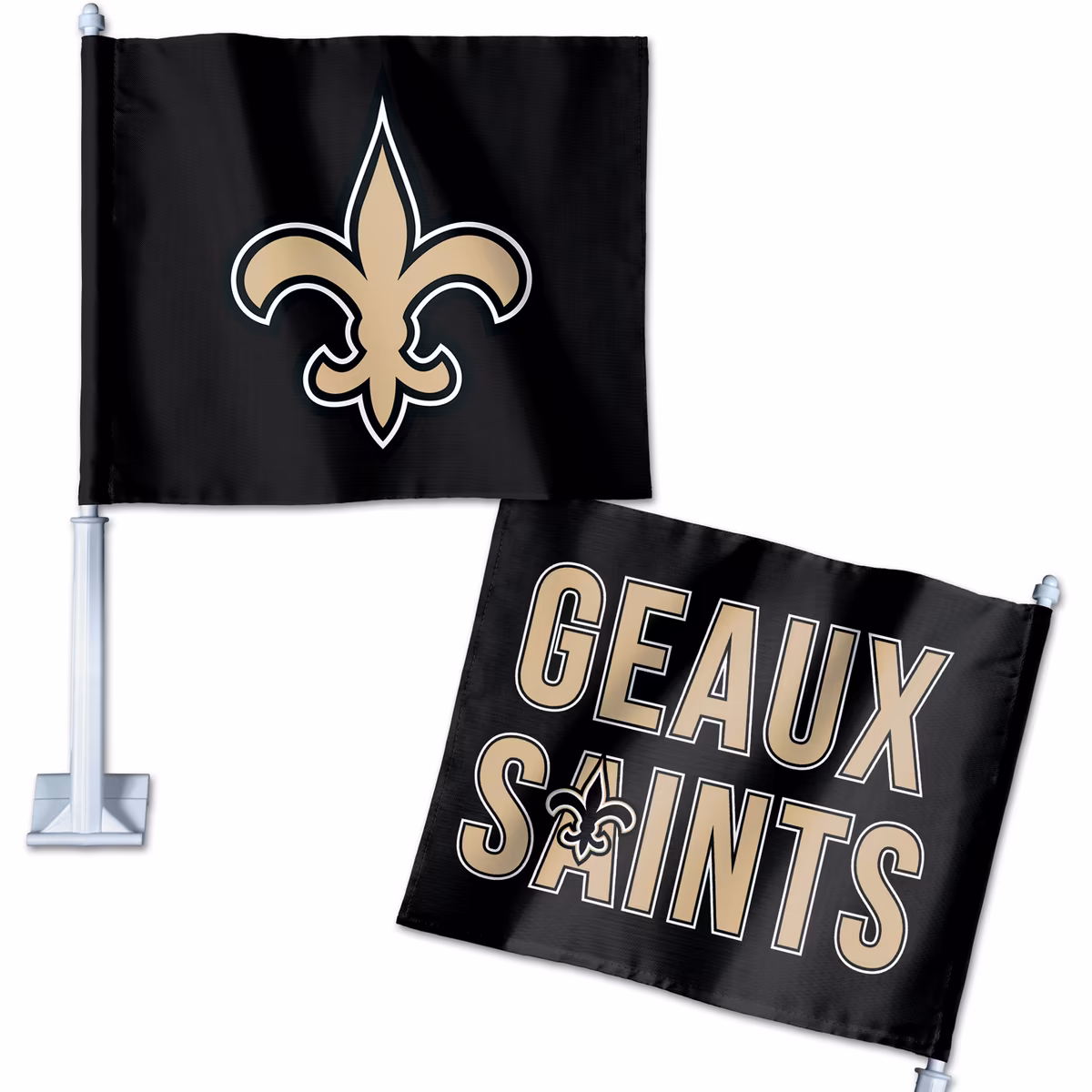 WinCraft New Orleans Saints Double-Sided Slogan Car Flag 12 WinCraft New Orleans Saints Double-Sided Slogan Car Flag