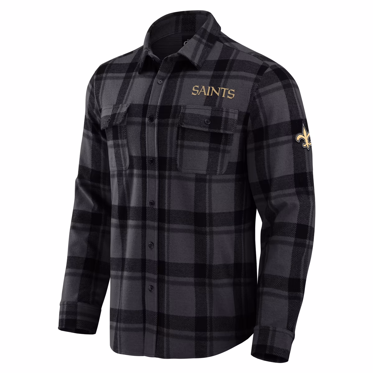 Men's Darius Rucker Collection by Fanatics Black New Orleans Saints Relaxed Tri-Blend Plaid Button-Up Shirt 3 Men's Darius Rucker Collection by Fanatics Black New Orleans Saints Relaxed Tri-Blend Plaid Button-Up Shirt