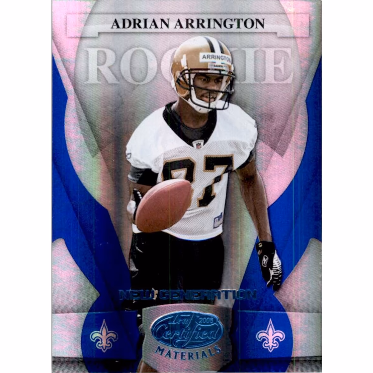 2008 Leaf Certified Materials Mirror Blue #151 Adrian Arrington