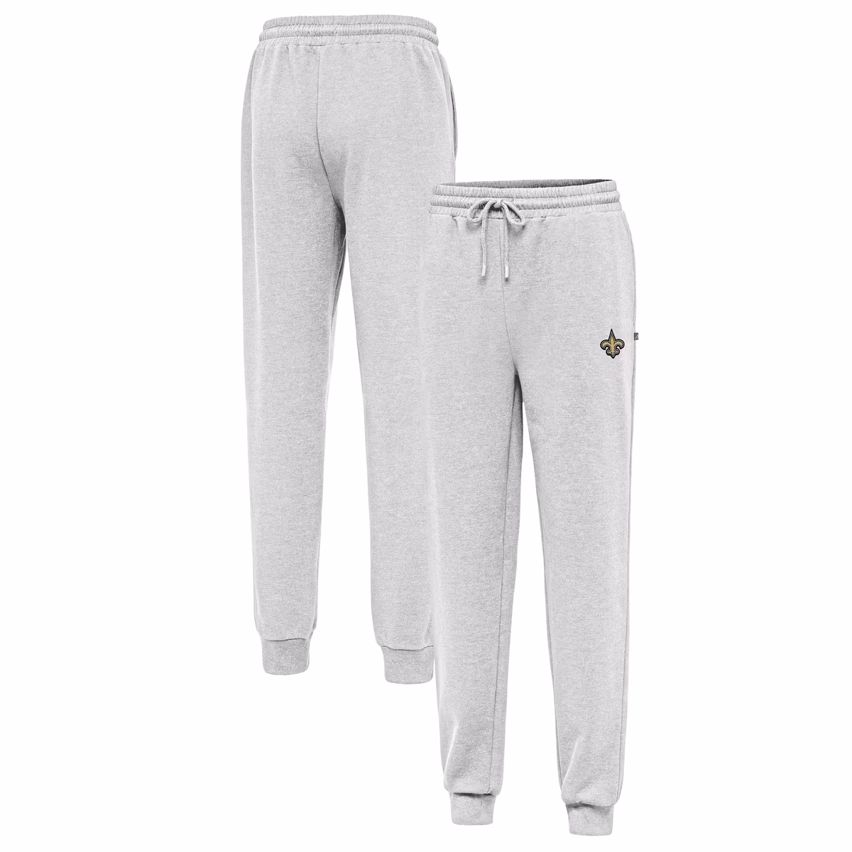Men's Antigua Heather Gray New Orleans Saints Idol Jogger Pants