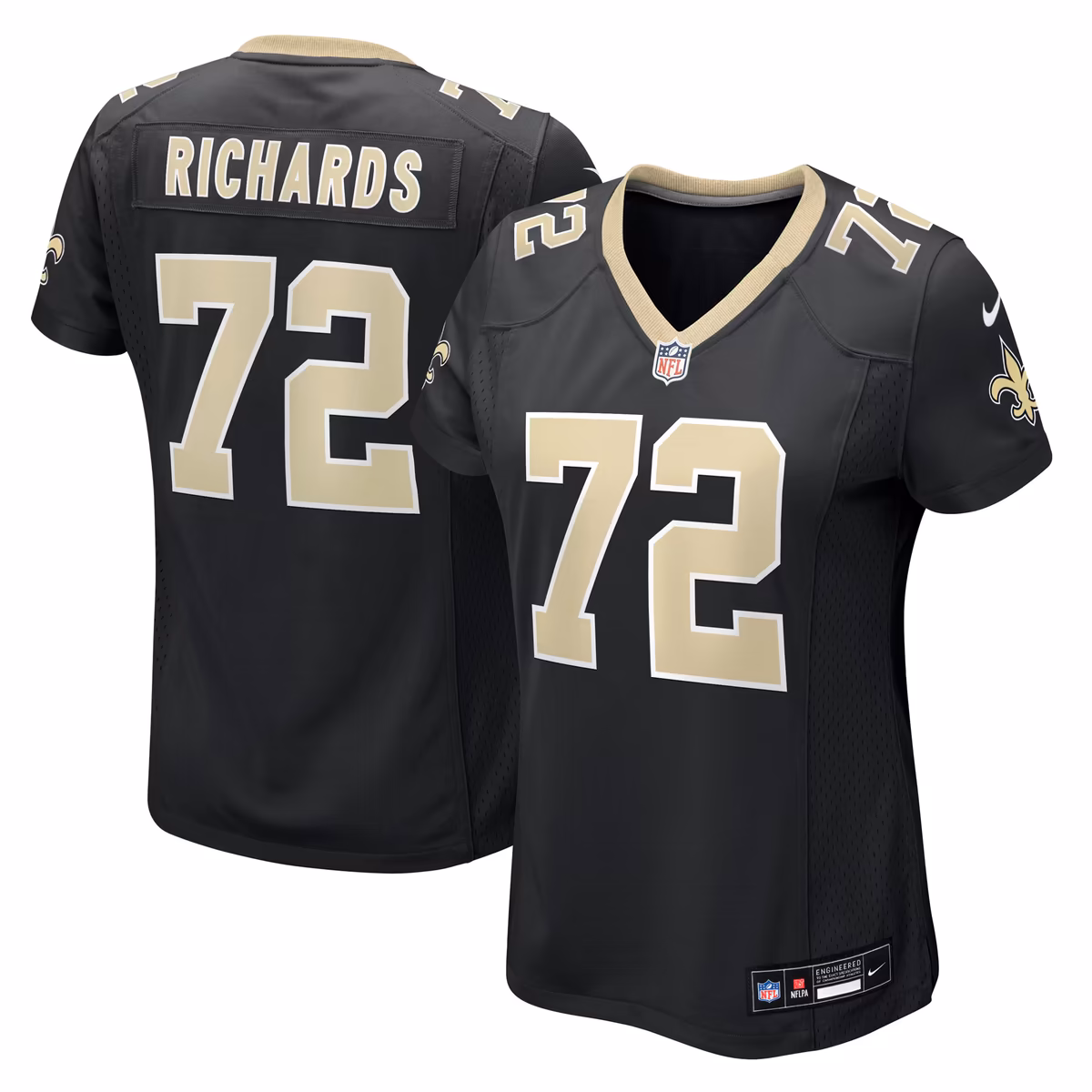 Women's Nike Asim Richards  Black New Orleans Saints Team Game Jersey