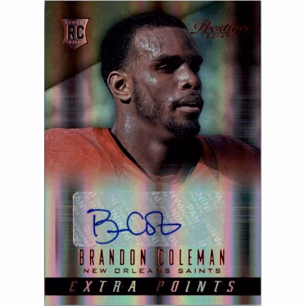 2014 Prestige Extra Points Red Autographs #213 Brandon Coleman 11 2014 Prestige Extra Points Red Autographs #213 Brandon Coleman