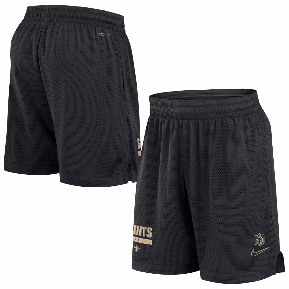Men's Nike Black New Orleans Saints 2024 Sideline Performance Mesh Shorts 19 Men's Nike Black New Orleans Saints 2024 Sideline Performance Mesh Shorts