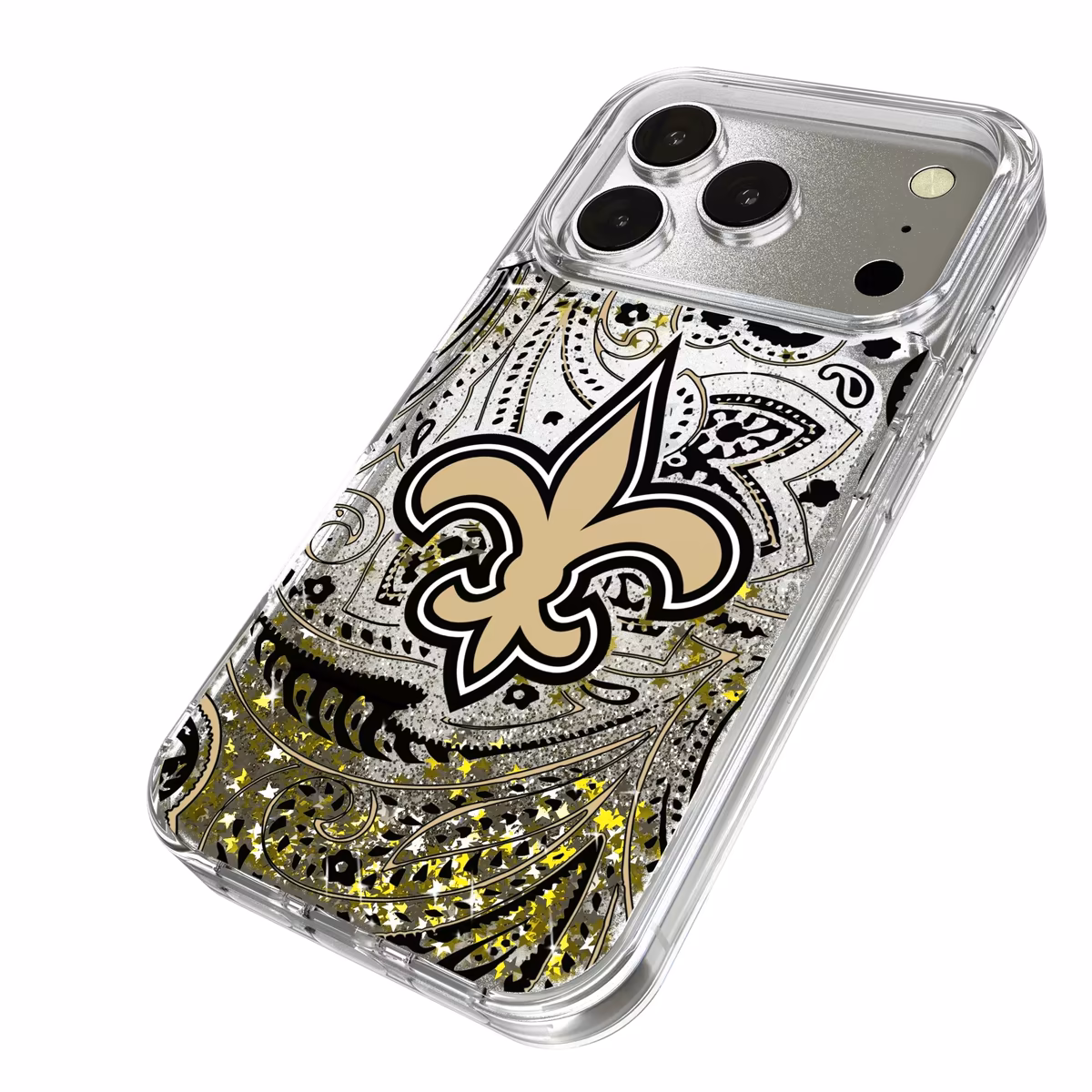 New Orleans Saints iPhone Paisley Design Glitter Case 3 New Orleans Saints iPhone Paisley Design Glitter Case