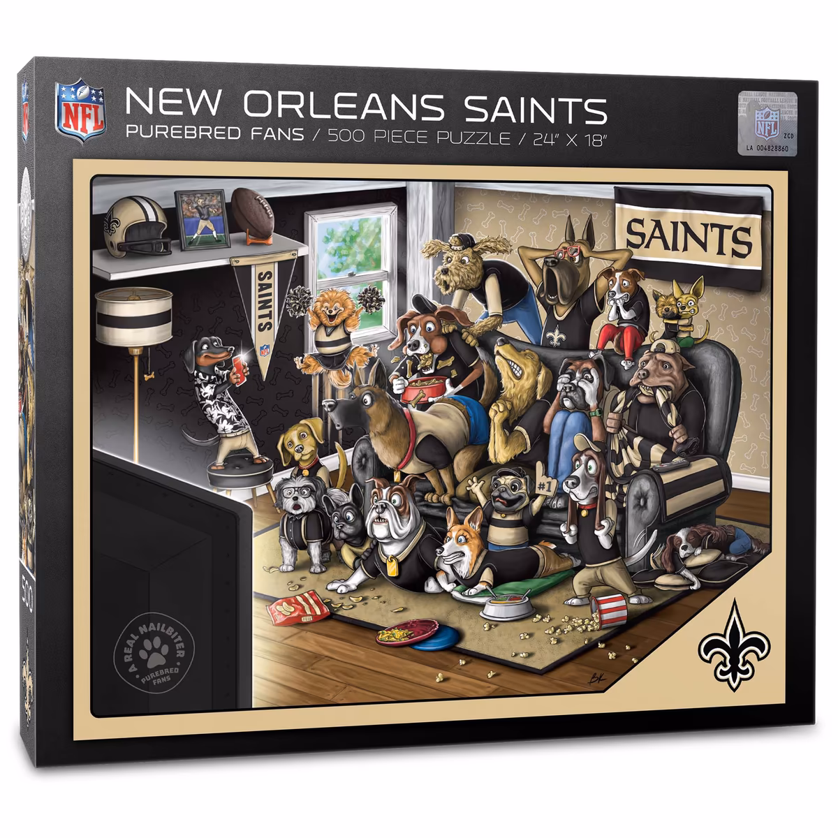 New Orleans Saints Purebred Fans 18'' x 24'' A Real Nailbiter 500-Piece Puzzle 2 New Orleans Saints Purebred Fans 18'' x 24'' A Real Nailbiter 500-Piece Puzzle