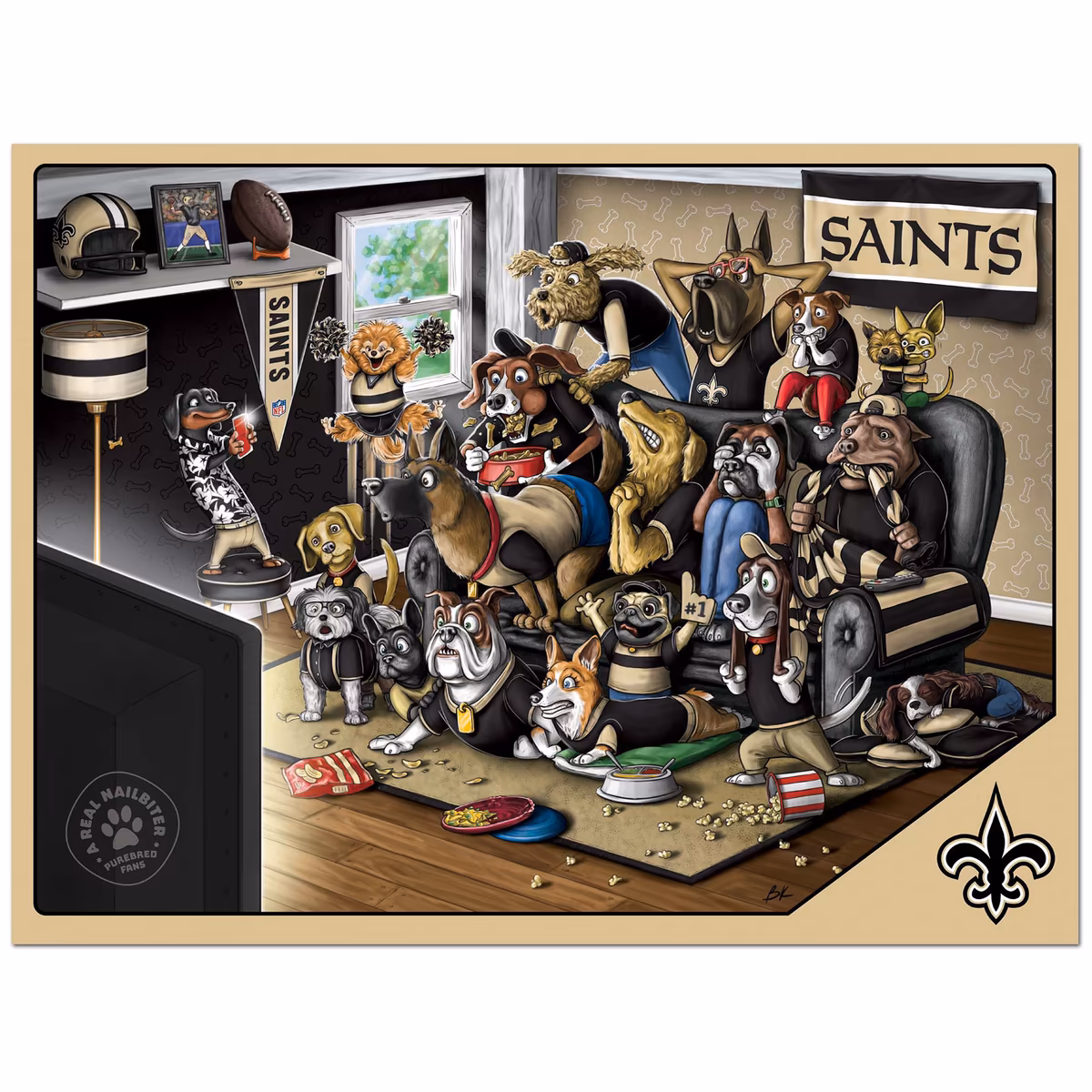 New Orleans Saints Purebred Fans 18'' x 24'' A Real Nailbiter 500-Piece Puzzle 3 New Orleans Saints Purebred Fans 18'' x 24'' A Real Nailbiter 500-Piece Puzzle