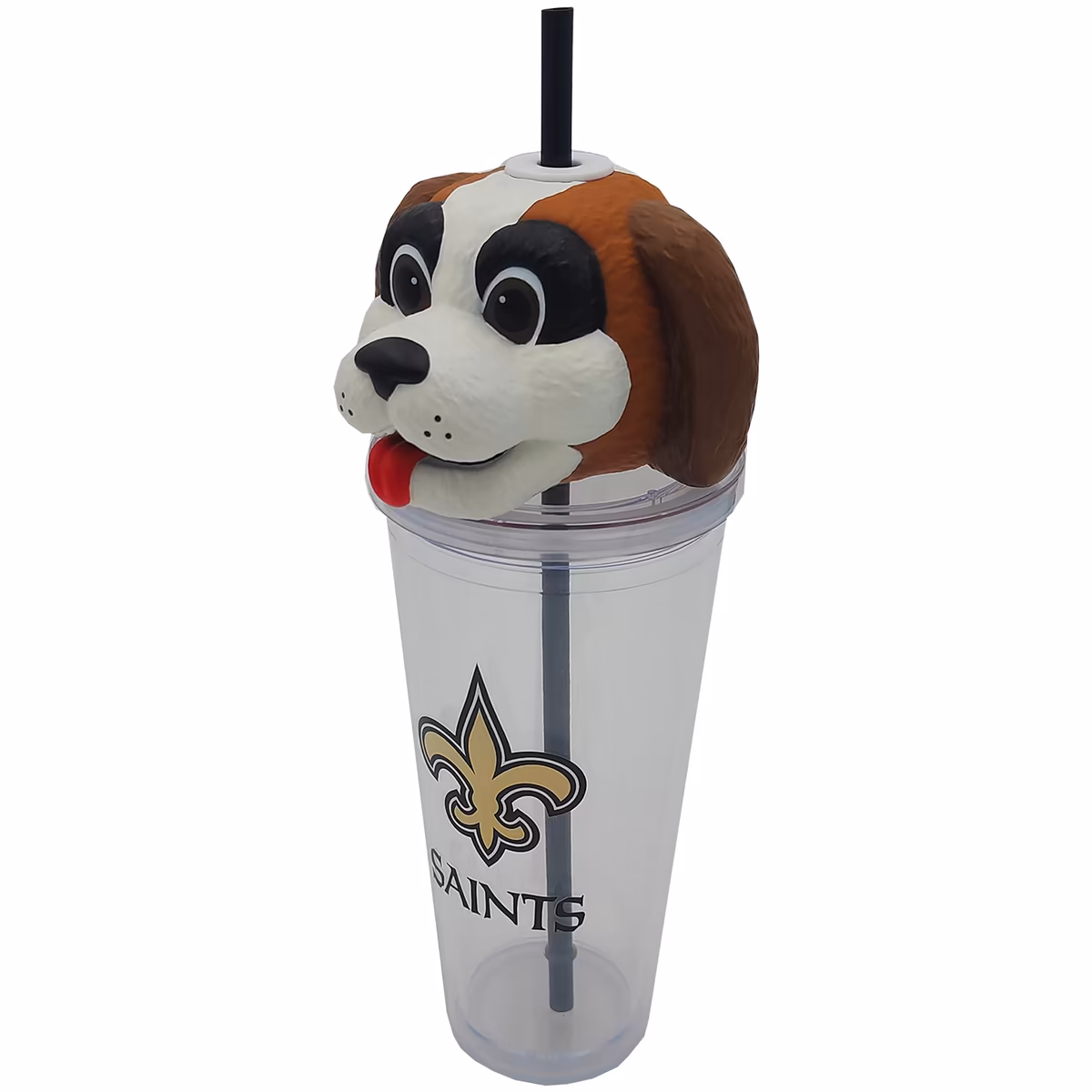 Pegasus New Orleans Saints Mascot Lid 24oz. Sipper Cup 3 Pegasus New Orleans Saints Mascot Lid 24oz. Sipper Cup