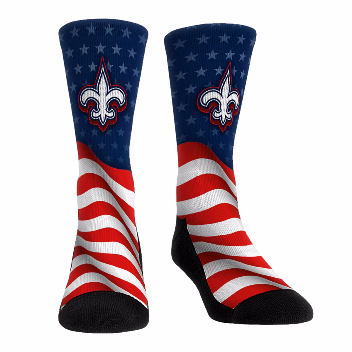 Unisex Rock Em Blue New Orleans Saints Patriotic Flag Crew Socks 1 Unisex Rock Em Blue New Orleans Saints Patriotic Flag Crew Socks