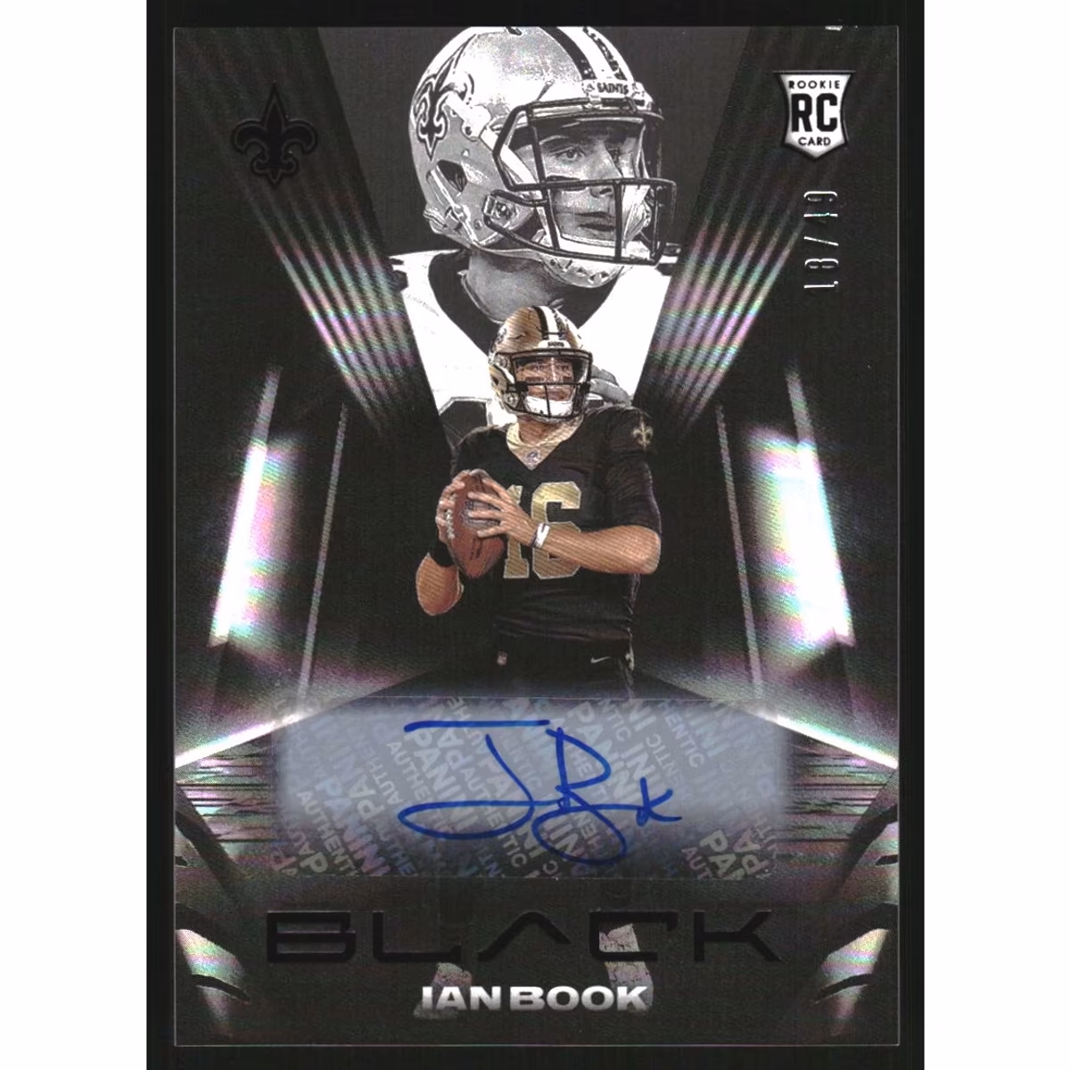 2021 Panini Black Rookie Autographs #119 Ian Book/49