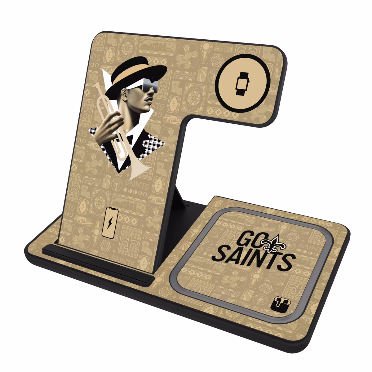 Keyscaper Black New Orleans Saints 3-in-1 Charging Station 14 Keyscaper Black New Orleans Saints 3-in-1 Charging Station