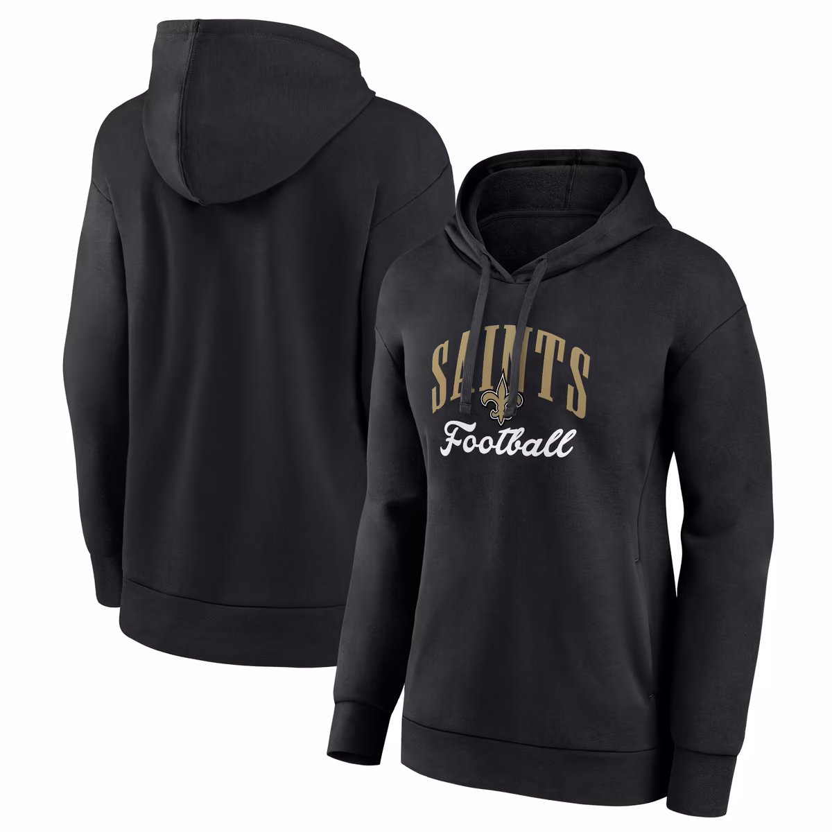 Women's Fanatics Black New Orleans Saints Team Logo Victory Script Pullover Hoodie 9 Women's Fanatics Black New Orleans Saints Team Logo Victory Script Pullover Hoodie