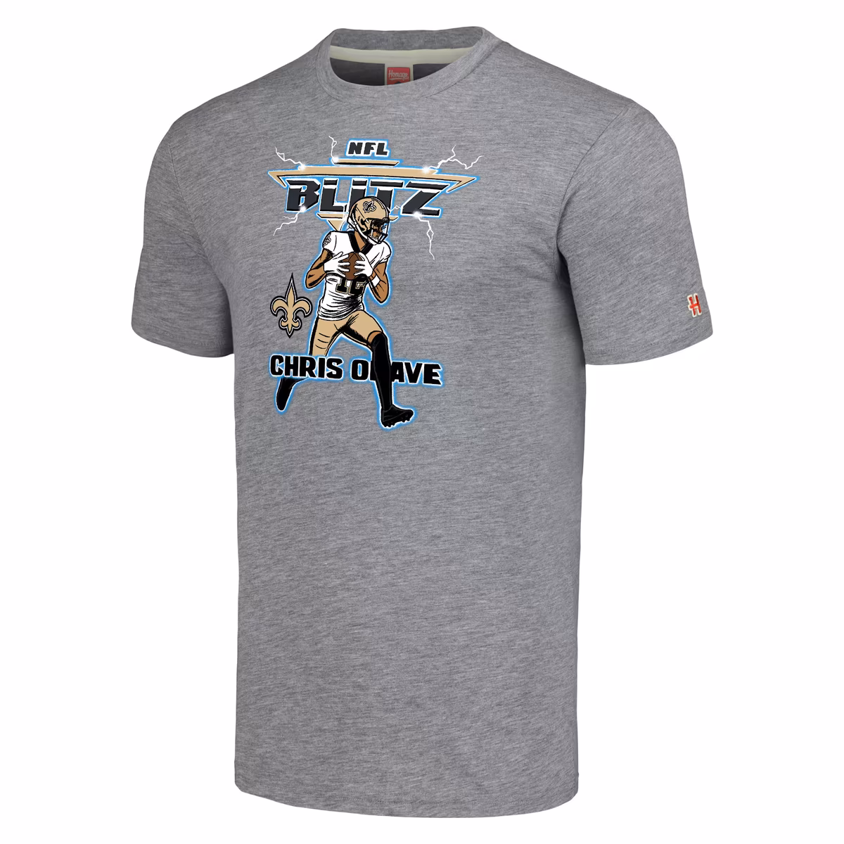 Unisex Homage Chris Olave Gray New Orleans Saints NFL Blitz Player Tri-Blend T-Shirt 3 Unisex Homage Chris Olave Gray New Orleans Saints NFL Blitz Player Tri-Blend T-Shirt