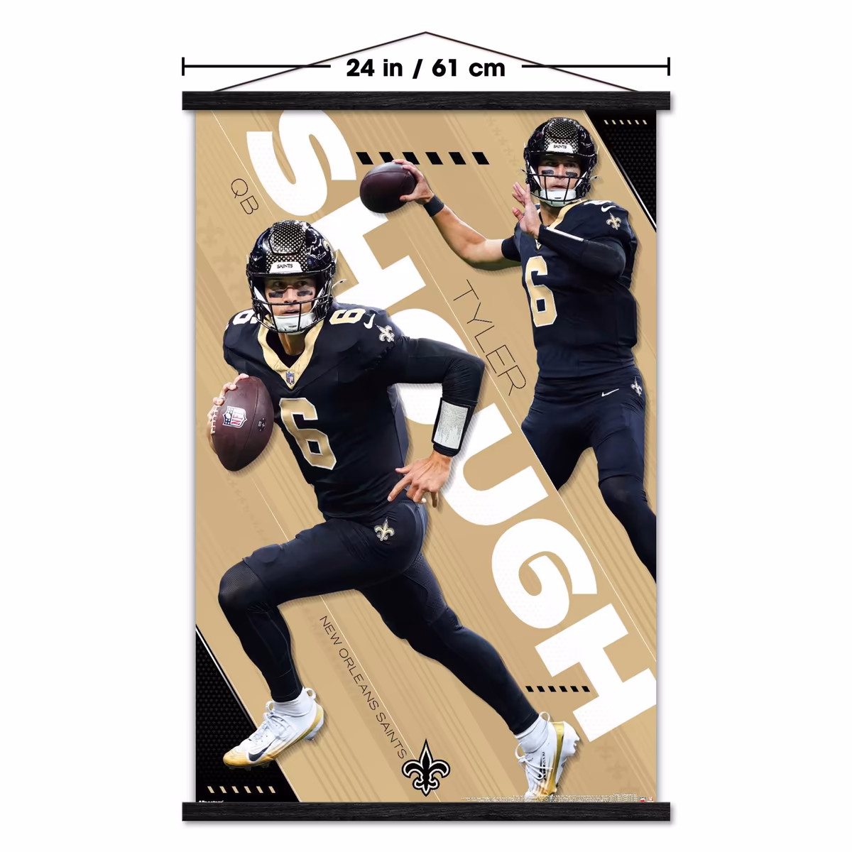 Tyler Shough New Orleans Saints 23" x 34" Poster 3 Tyler Shough New Orleans Saints 23" x 34" Poster