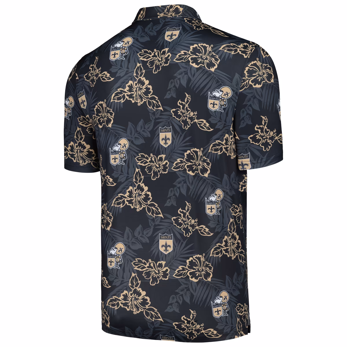 Men's Reyn Spooner Black New Orleans Saints Throwback Pua Performance Polo 4 Men's Reyn Spooner Black New Orleans Saints Throwback Pua Performance Polo