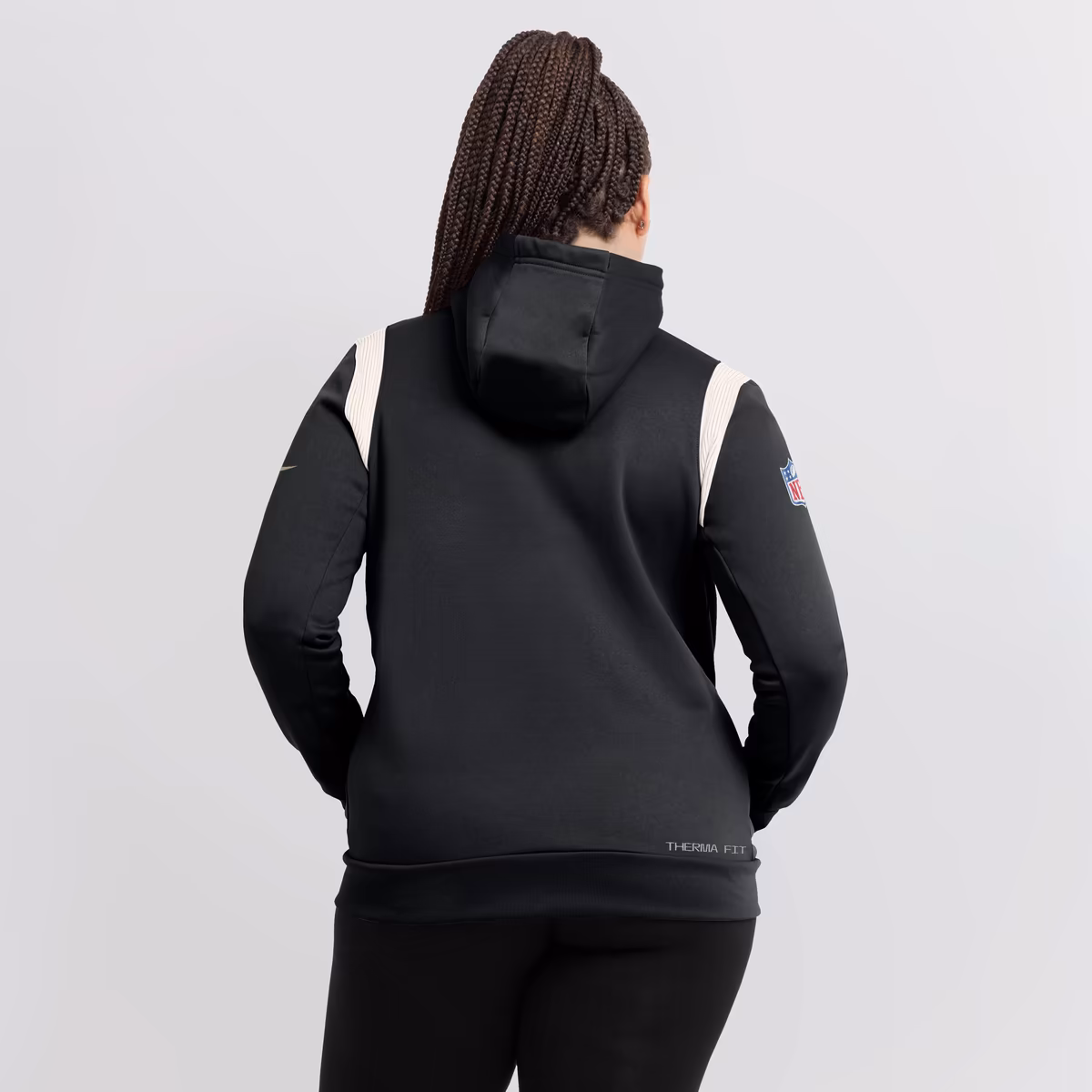 Women's Nike Black New Orleans Saints Sideline Stack Performance Pullover Hoodie 8 Women's Nike Black New Orleans Saints Sideline Stack Performance Pullover Hoodie