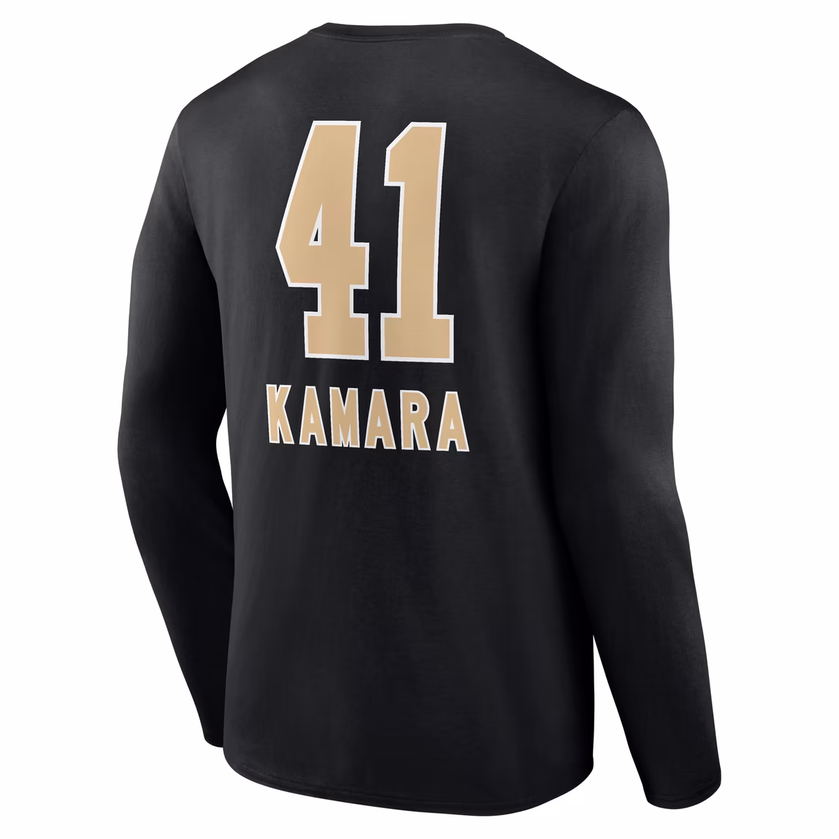 Men's Alvin Kamara Black New Orleans Saints Team Wordmark Player Name & Number Long Sleeve T-Shirt 4 Men's Alvin Kamara Black New Orleans Saints Team Wordmark Player Name & Number Long Sleeve T-Shirt