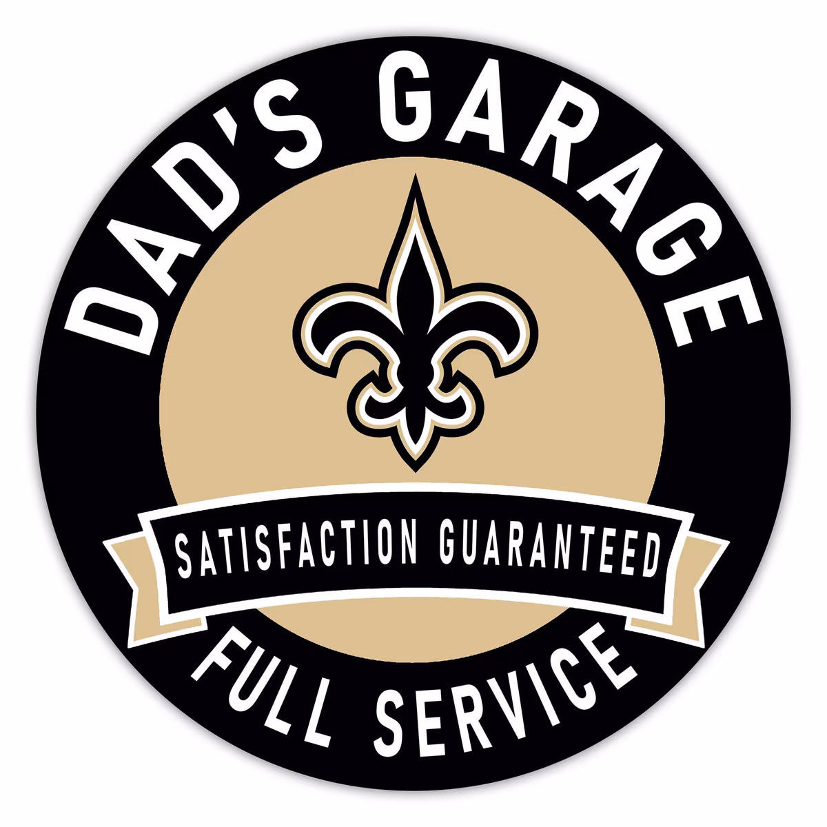 New Orleans Saints 16" Dad's Garage Wood Sign 2 New Orleans Saints 16" Dad's Garage Wood Sign