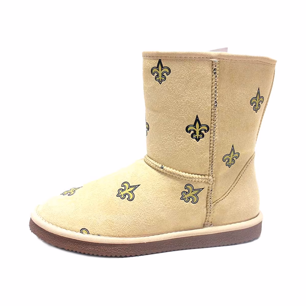 Women's Cuce Tan New Orleans Saints Allover Logo Boots 3 Women's Cuce Tan New Orleans Saints Allover Logo Boots