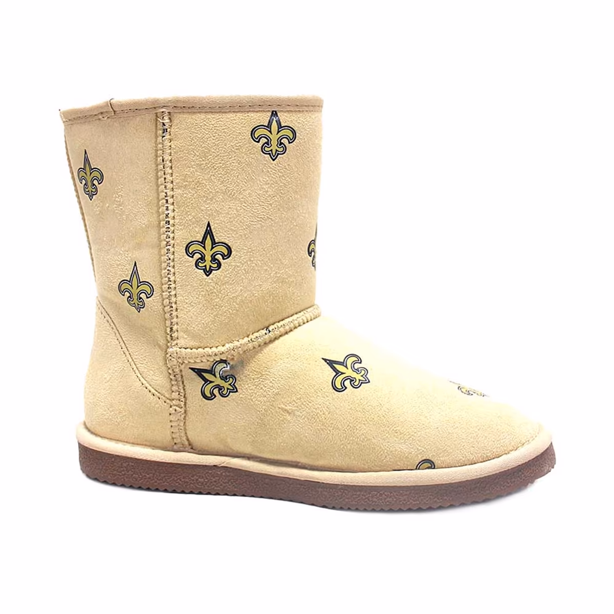 Women's Cuce Tan New Orleans Saints Allover Logo Boots 4 Women's Cuce Tan New Orleans Saints Allover Logo Boots