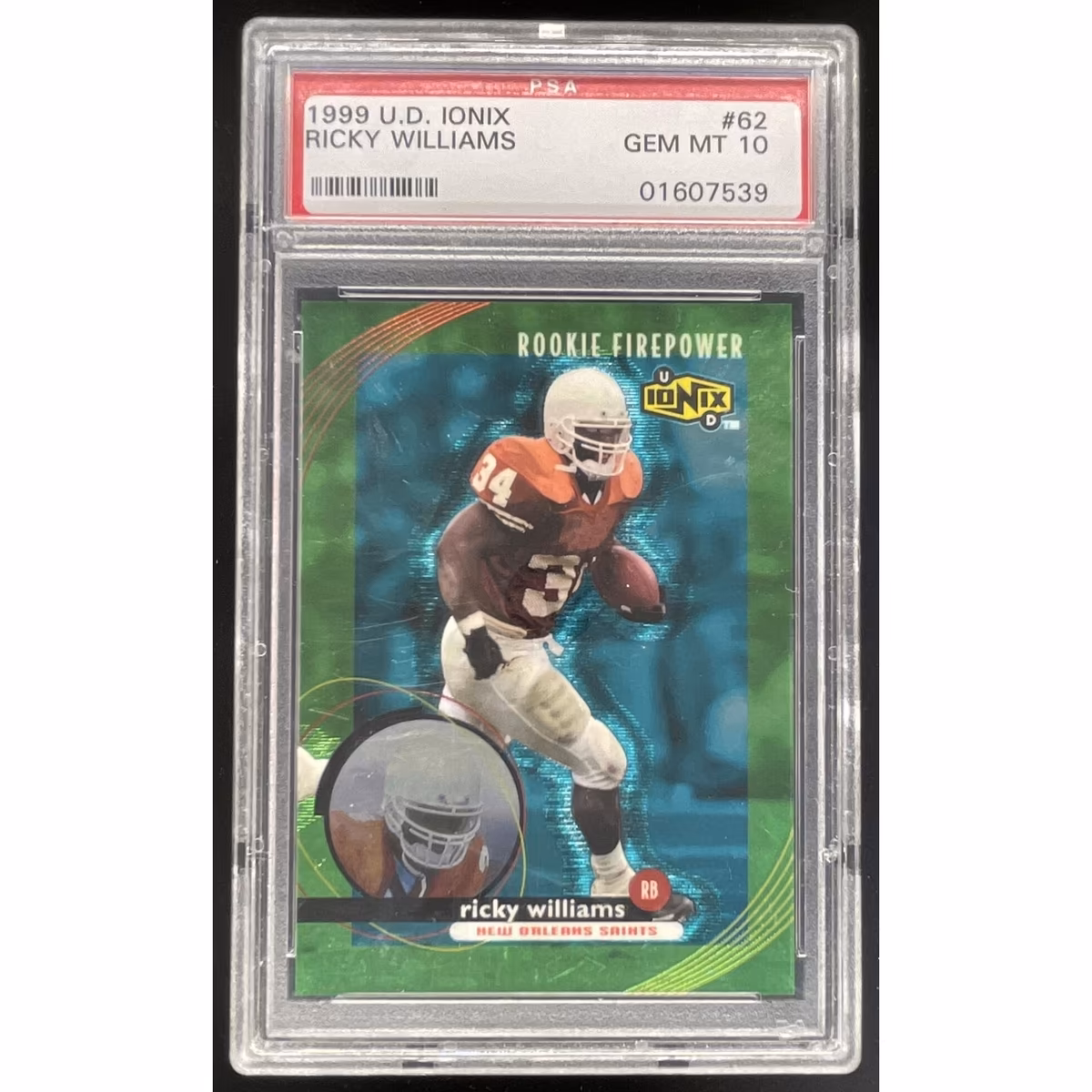 1999 Upper Deck Ionix #62 Ricky Williams RC PSA 10