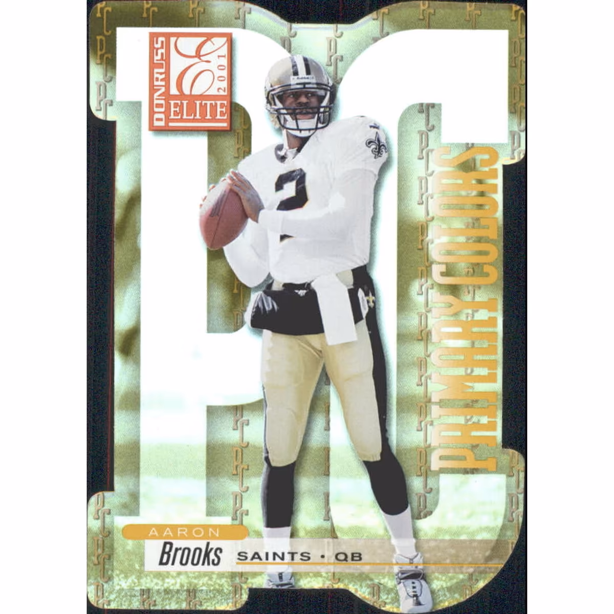 2001 Donruss Elite Primary Colors Die Cuts Yellow #PC26 Aaron Brooks