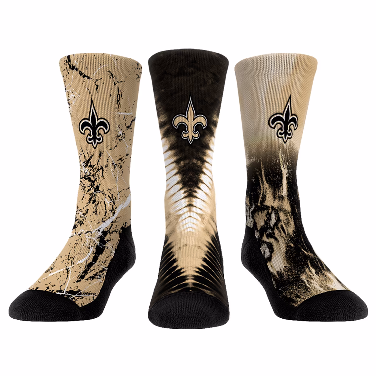 Unisex Rock Em Socks New Orleans Saints 3-Pack Crew Socks Set