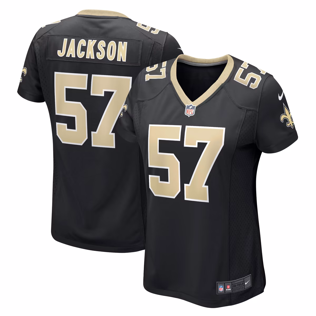 Women's Nike Rickey Jackson Black New Orleans Saints Retired Player Jersey 15 Women's Nike Rickey Jackson Black New Orleans Saints Retired Player Jersey