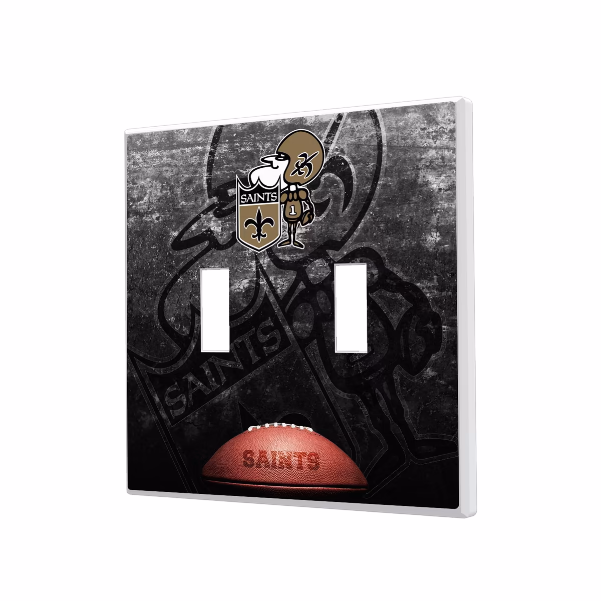 New Orleans Saints Legendary Design Double Toggle Lightswitch Plate 2 New Orleans Saints Legendary Design Double Toggle Lightswitch Plate