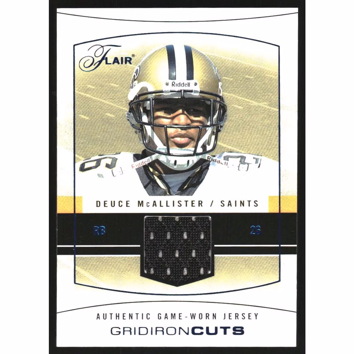 2004 Flair Gridiron Cuts Blue #GCDM Deuce McAllister
