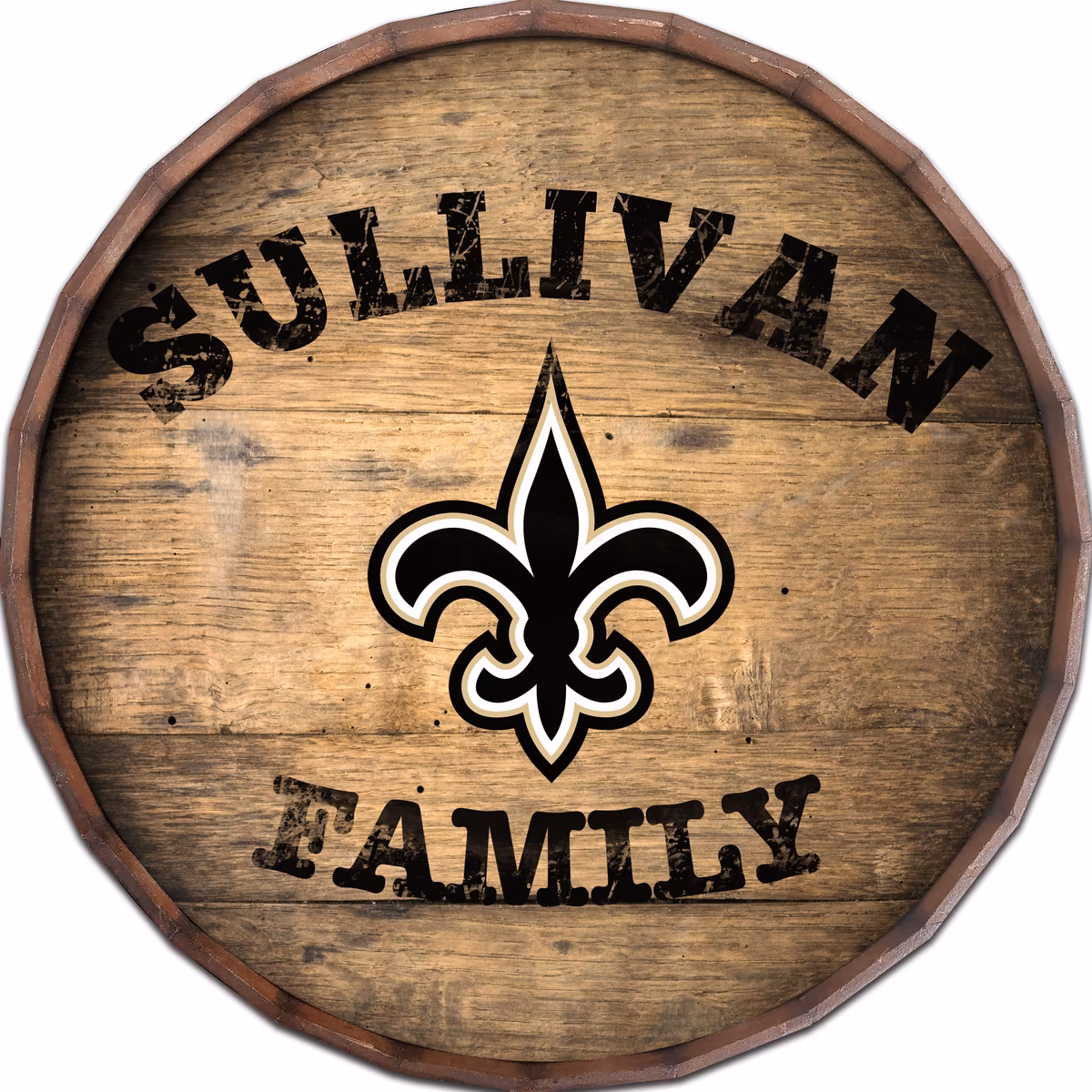 New Orleans Saints 24" Personalized Barrel Top