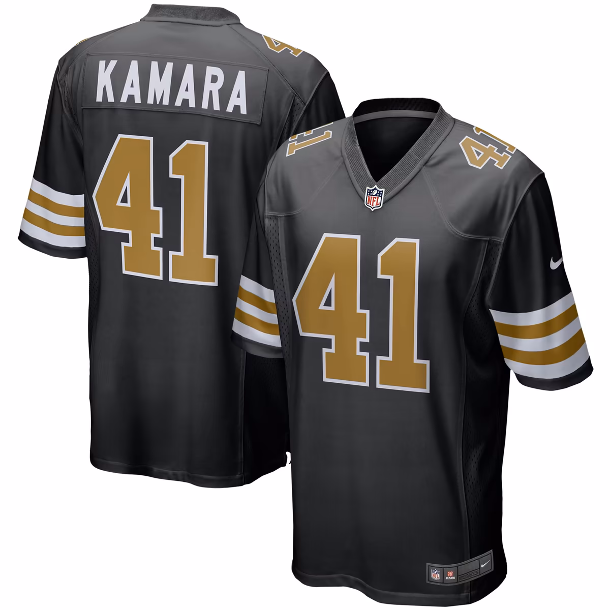 Men's Nike Alvin Kamara Black New Orleans Saints Alternate Game Jersey 1 Men's Nike Alvin Kamara Black New Orleans Saints Alternate Game Jersey