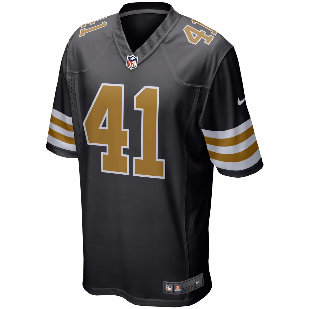 Men's Nike Alvin Kamara Black New Orleans Saints Alternate Game Jersey 3 Men's Nike Alvin Kamara Black New Orleans Saints Alternate Game Jersey