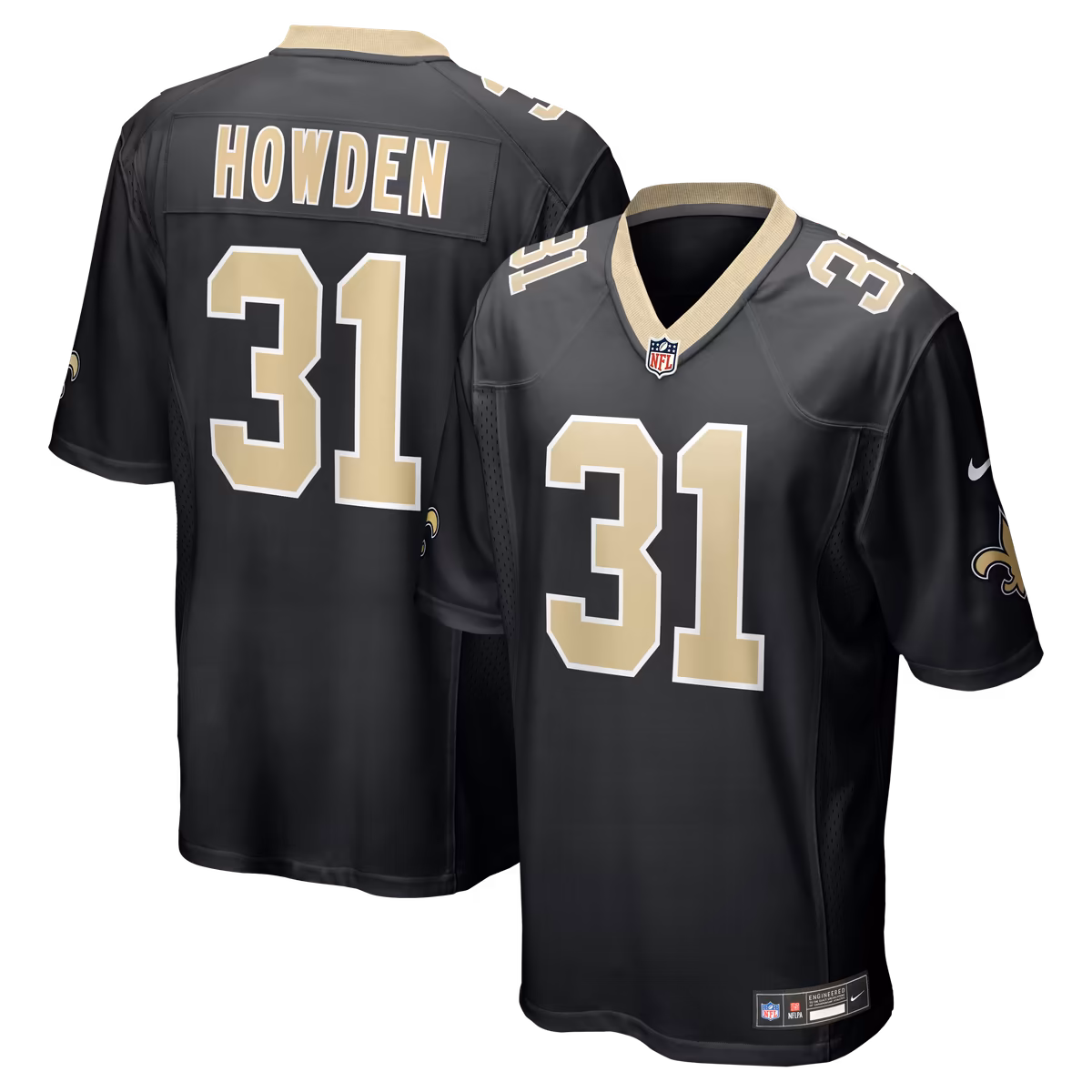 Men's Nike Jordan Howden  Black New Orleans Saints Team Game Jersey