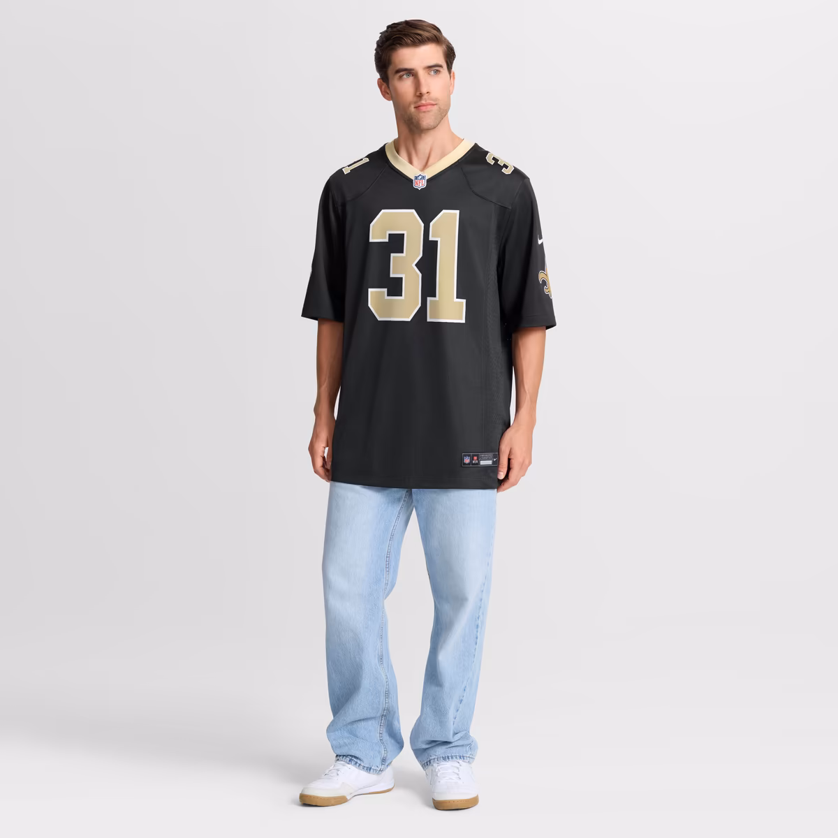 Men's Nike Jordan Howden Black New Orleans Saints Team Game Jersey 8 Men's Nike Jordan Howden Black New Orleans Saints Team Game Jersey
