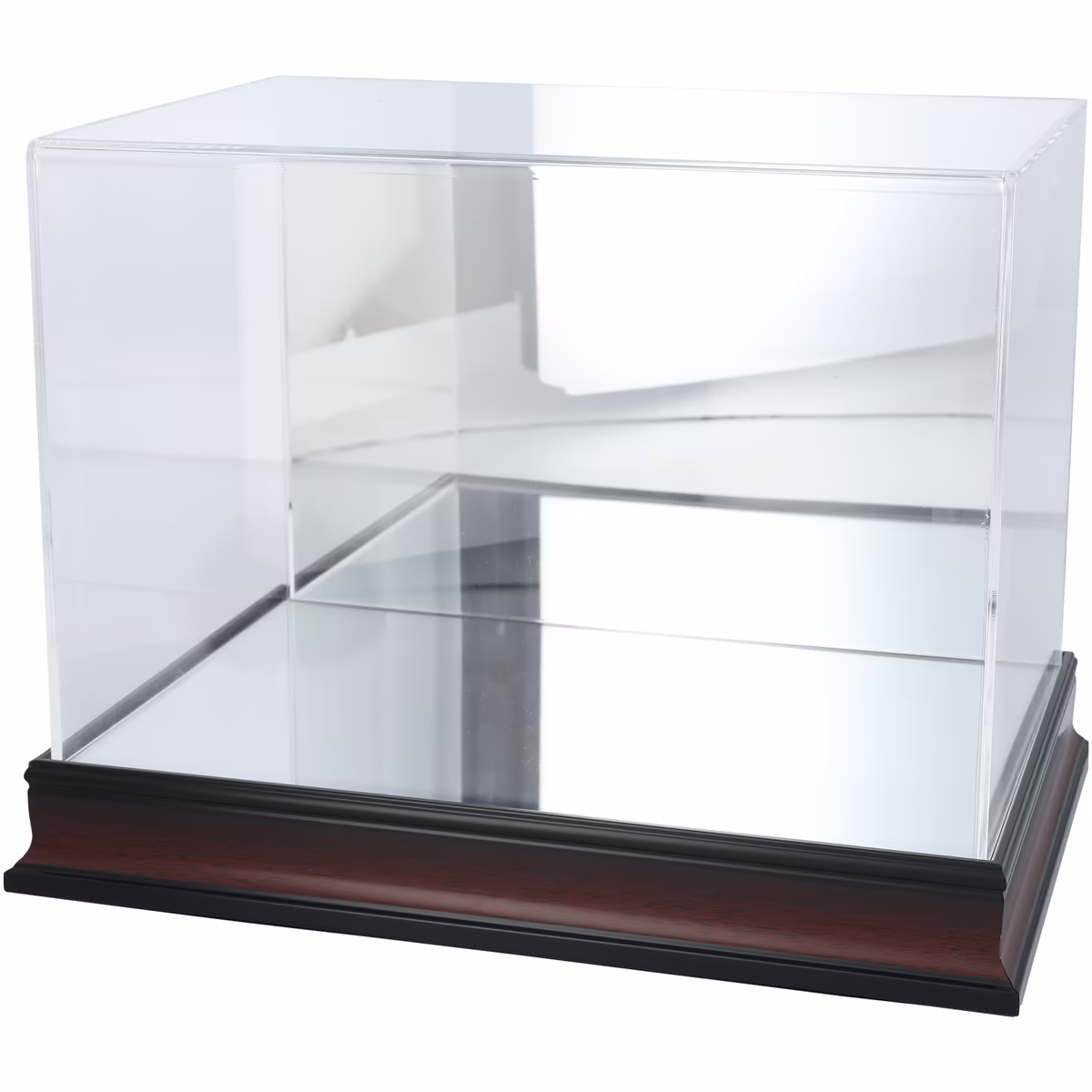 Antique Mahogany Football Display Case with Mirror Back 5 Antique Mahogany Football Display Case with Mirror Back