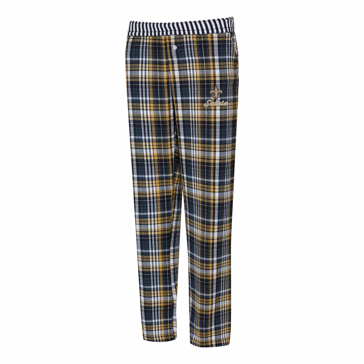 Women's Concepts Sport Black New Orleans Saints Laney Plaid Tri-Blend Pants 3 Women's Concepts Sport Black New Orleans Saints Laney Plaid Tri-Blend Pants
