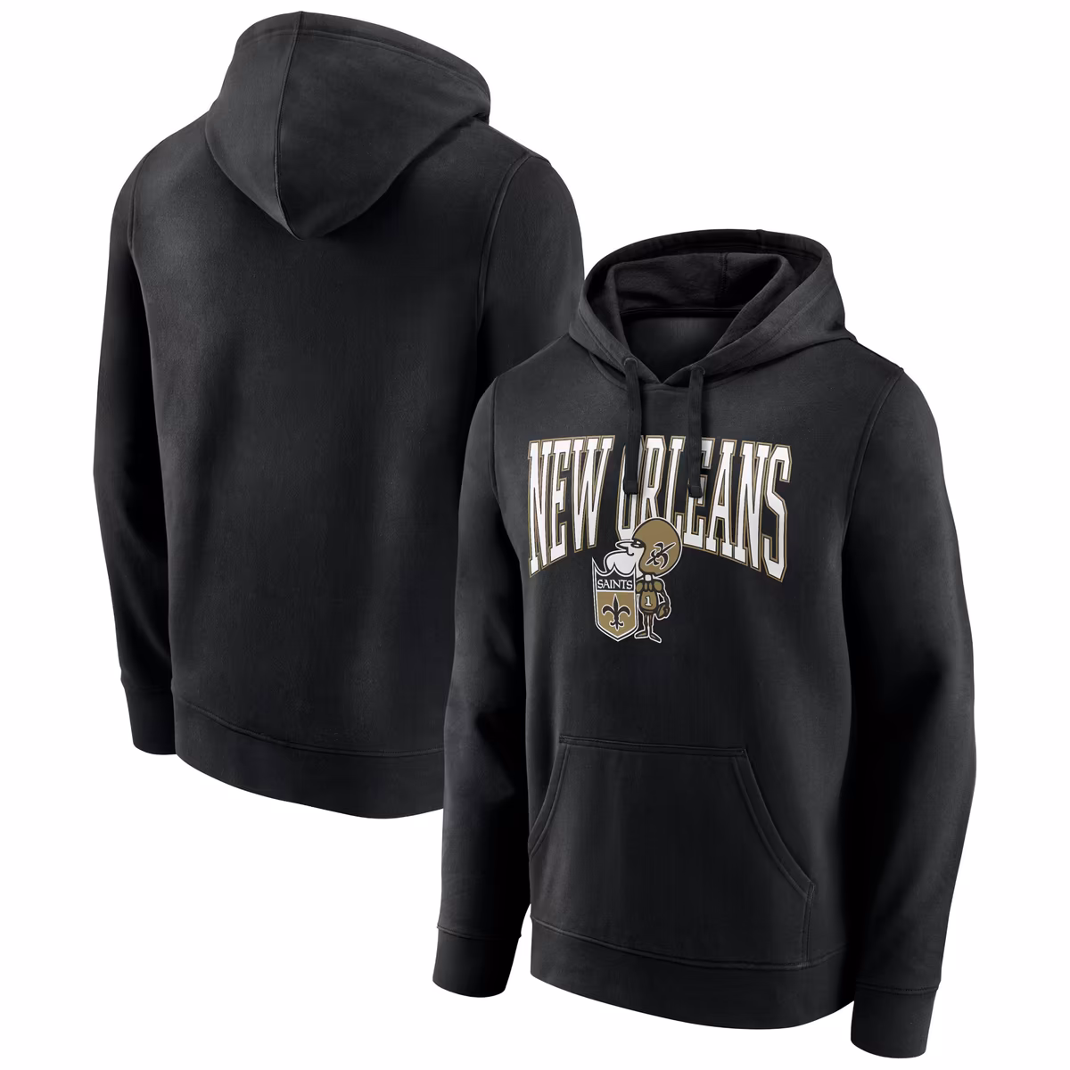 Men's Black New Orleans Saints Gridiron Classics Campus Standard Pullover Hoodie 3 Men's Black New Orleans Saints Gridiron Classics Campus Standard Pullover Hoodie