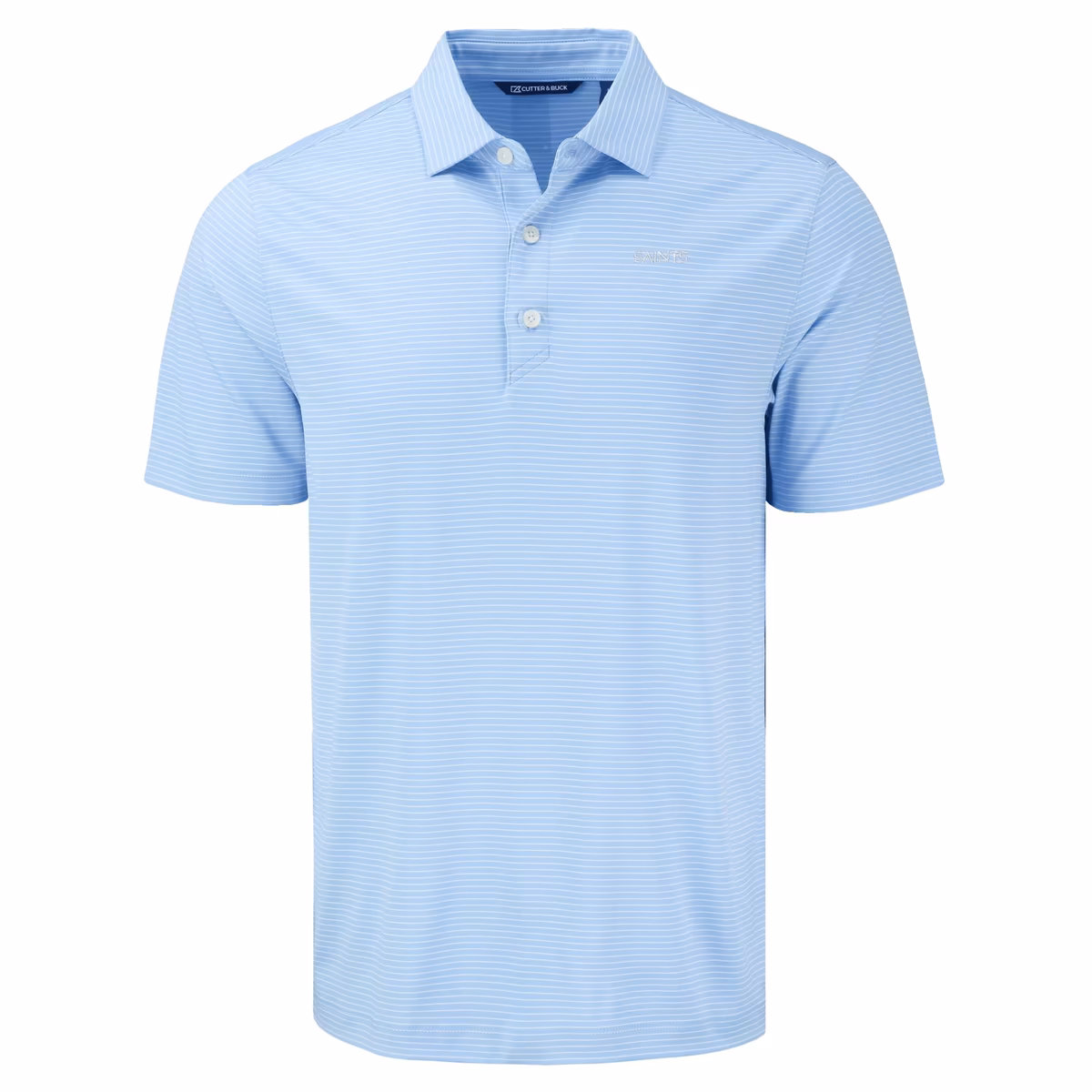 Men's Cutter & Buck Powder Blue New Orleans Saints Forge Eco Fine Line Stripe Stretch Recycled Polo 3 Men's Cutter & Buck Powder Blue New Orleans Saints Forge Eco Fine Line Stripe Stretch Recycled Polo