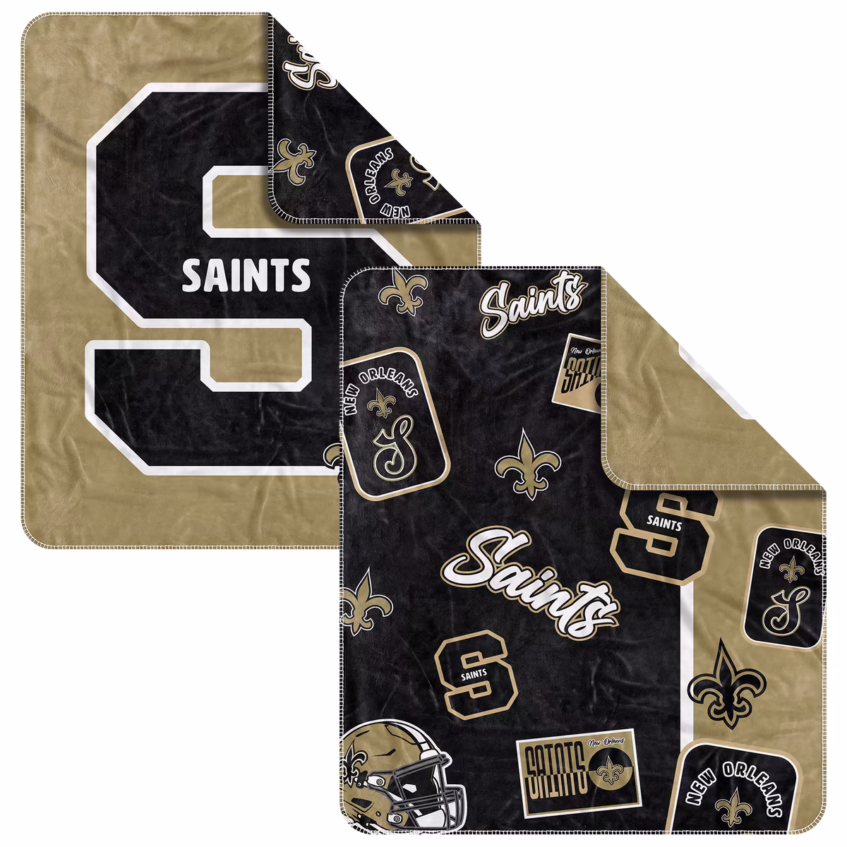 New Orleans Saints 50” x 60” Dream Weave Throw Blanket 2 New Orleans Saints 50” x 60” Dream Weave Throw Blanket