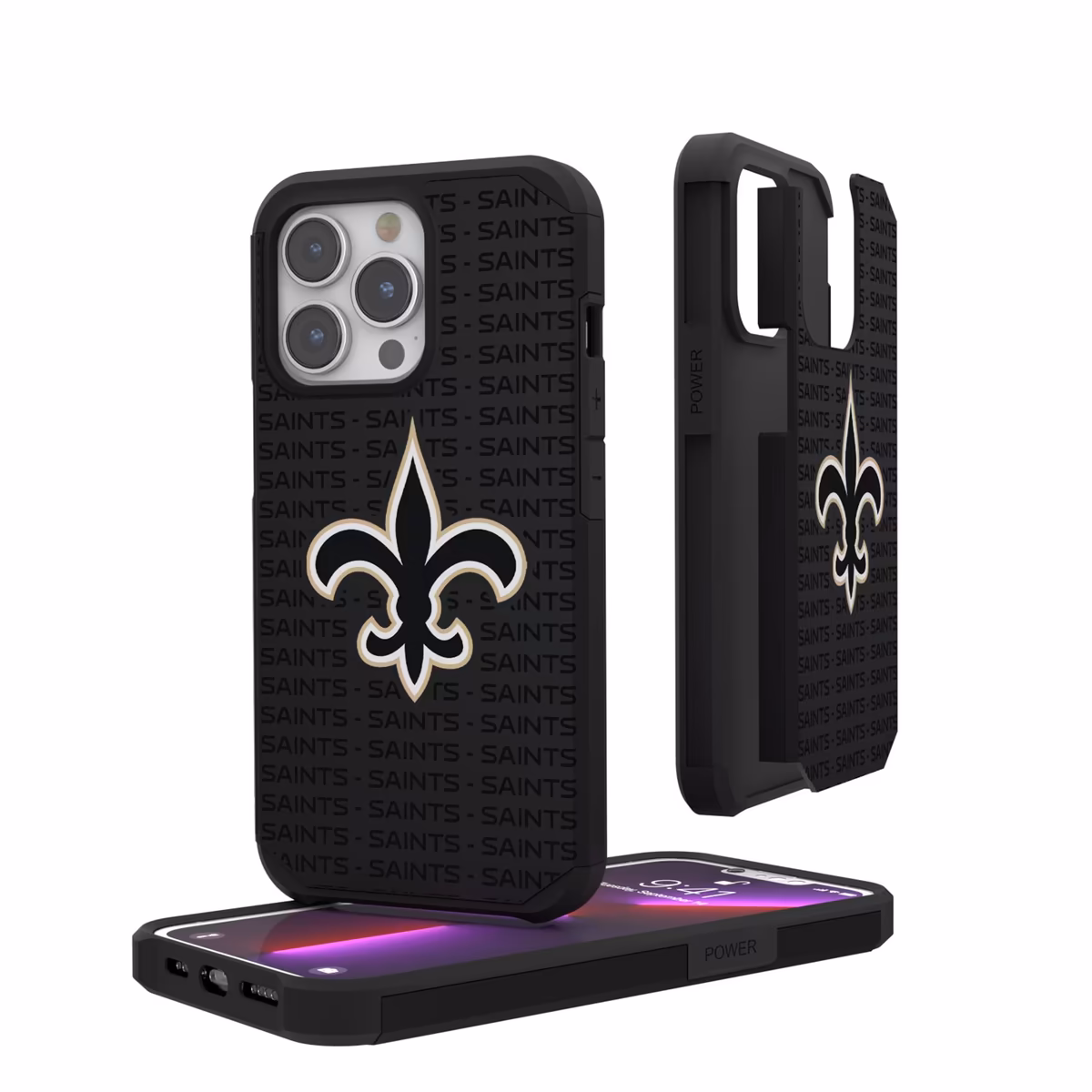 New Orleans Saints iPhone Rugged Case with Text Design 2 New Orleans Saints iPhone Rugged Case with Text Design