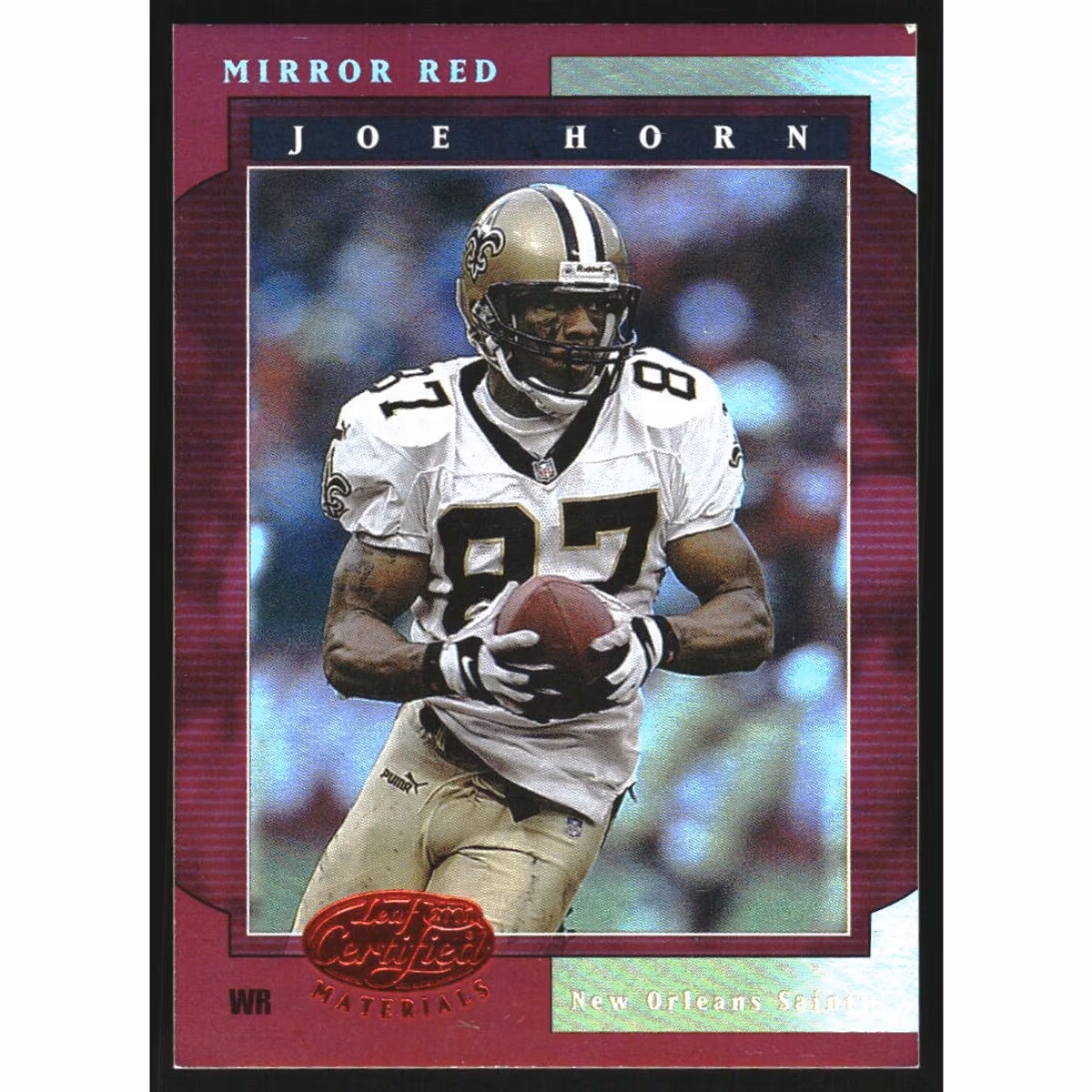 2001 Leaf Certified Materials Mirror Red #50 Joe Horn