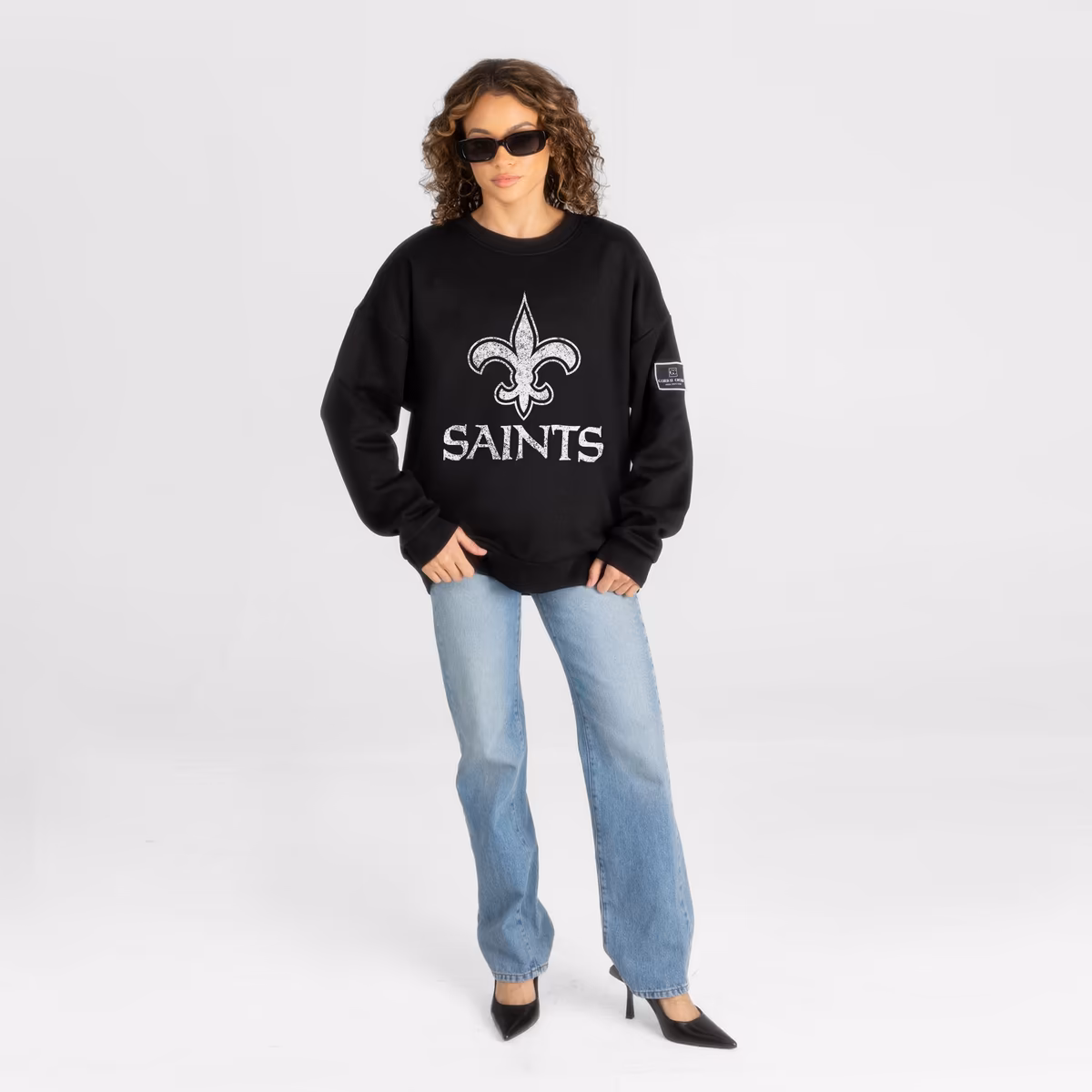 Women's Gameday Couture Black New Orleans Saints Bold Move Black Label Premium Drop Shoulder Sweatshirt 5 Women's Gameday Couture Black New Orleans Saints Bold Move Black Label Premium Drop Shoulder Sweatshirt